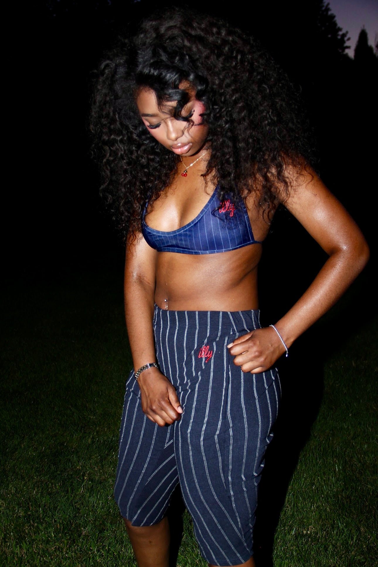 Pin Stripe Capris